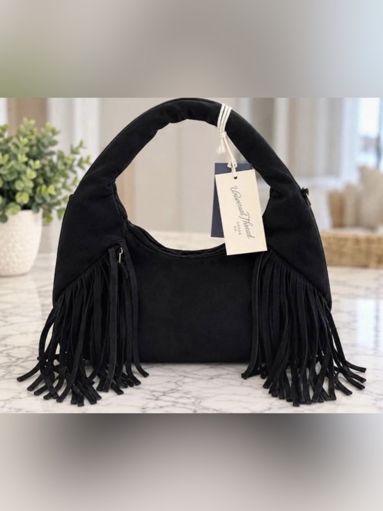 Universal Thread Handbags - Universal Thread Black Fringe Hobo Handbag Purse NWT Boho Western